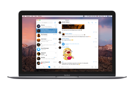 मैक के लिए Telegram डाउनलोड – macOS ऐप विंडो